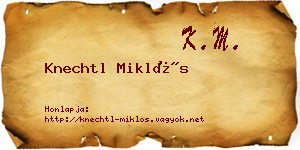 Knechtl Miklós névjegykártya